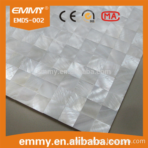 decorative square white mosaic tiles, mother of pearl shell mosaic tiles